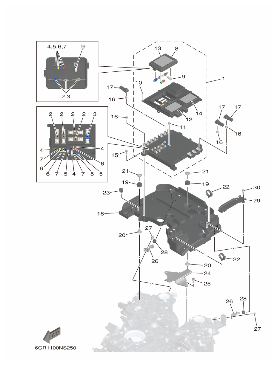 Yamaha XF425NSA2, XF425NSA7 ELECTRICAL 4 parts diagram